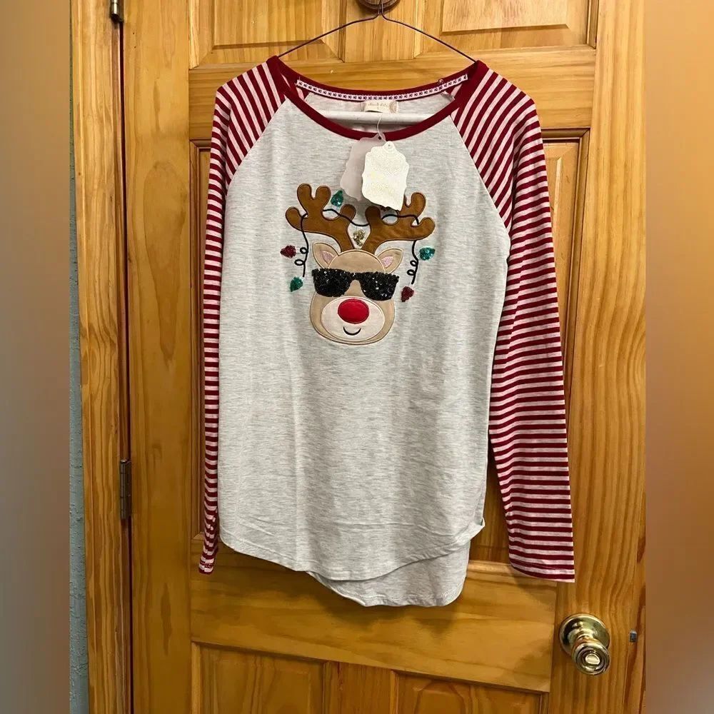 Altar’d State size small Christmas reindeer long sleeve tee